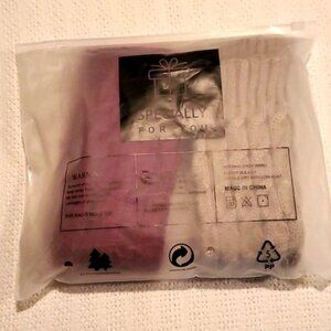 Satinior Knitted Crochet 100% Acrylic 2 Pair Grey & Wine Winter. Leg‎ Warmers